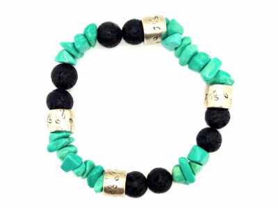 Bracelet lave et turquoise
