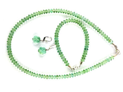 Parure en fluorite verte top qualité!