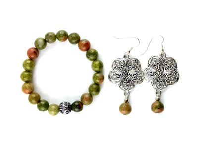 Parure en unakite