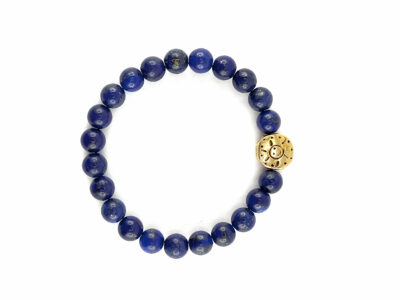 Bracelet en lapis lazuli  8 mm