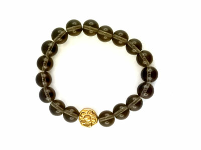 Bracelet en quartz fumé 10 mm