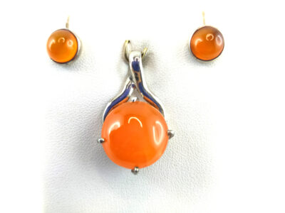 Parure en cornaline et argent 925
