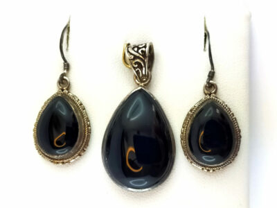 Parure en en onyx et argent 925
