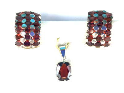 Parure en grenat et argent 925