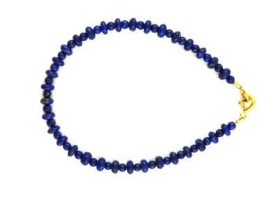 Bracelet en lapis lazuli plaqué or