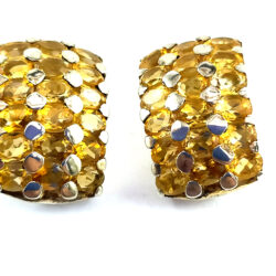 Clips en citrine et argent 925