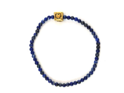 Bracelet en lapis lazuli fin