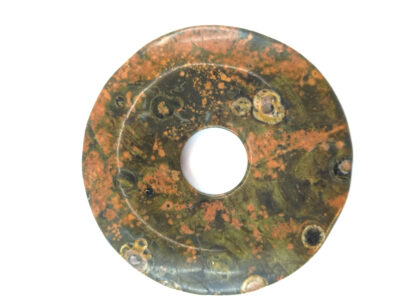 Pendentif "spirale" en argent 925 et donut en rhyolite – Image 2