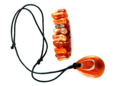 Pendentif et bracelet en cornaline – Image 4
