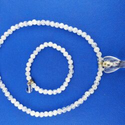 Parure en quartz craquelé
