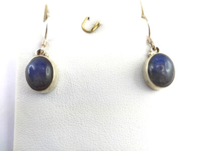 Boucles d'oreilles en labradorite et argent 925