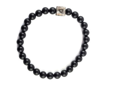 Bracelet en tourmaline noire 6 mm