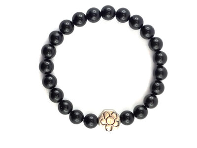 Bracelet en tourmaline noire 8 mm