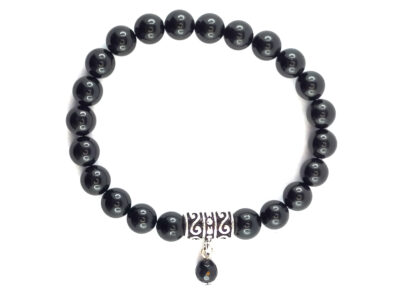 Bracelet en tourmaline noire 8 mm