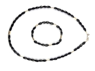 Parure en tourmaline noire et argent 925