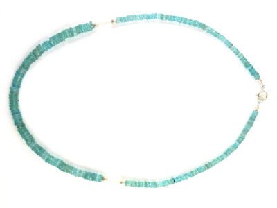 Collier en apatite bleue et argent 925