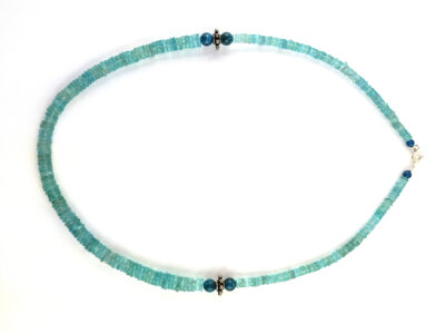 Collier en apatite bleue et argent 925
