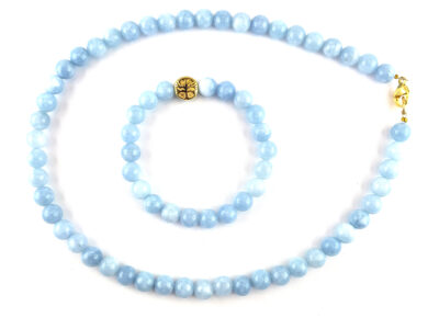 Parure en aigue marine