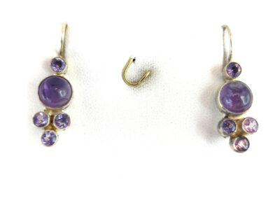 Boucles d'oreilles en améthyste et argent 925
