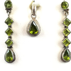 Parure en péridot et argent 925