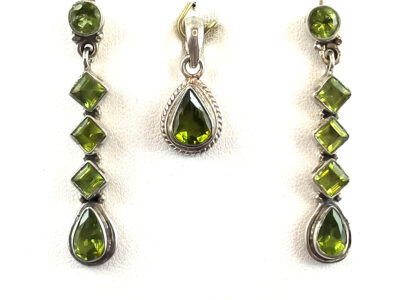 Parure en péridot et argent 925