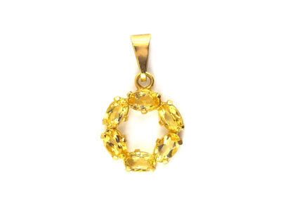Pendentif en citrine plaqué or