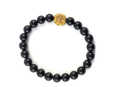 Bracelet en tourmaline noire 8 mm