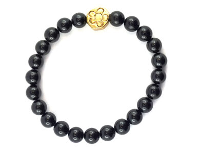 Bracelet en tourmaline noire 8 mm