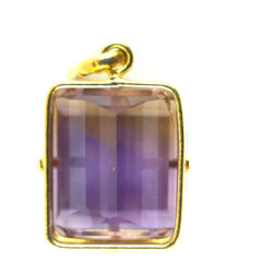 Pendentif en amétrine plaqué or – Image 2