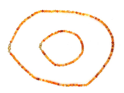 Parure en cornaline