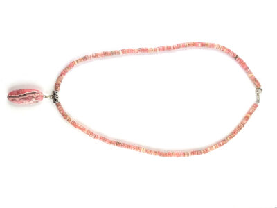 Collier en rhodochrosite