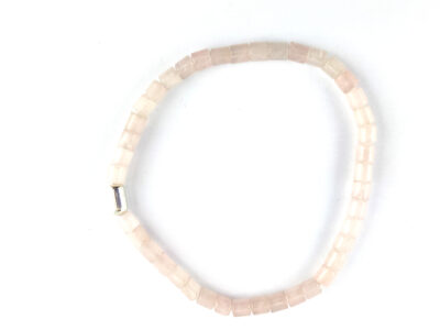 Parure en quartz rose, collier et bracelet – Image 2