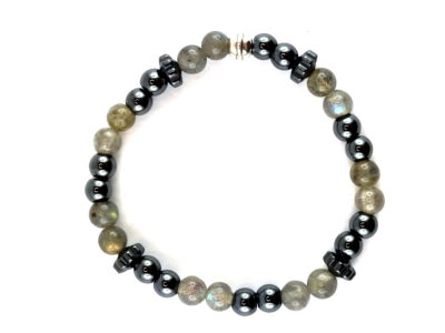 Bracelet en hématite et labradorite