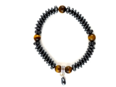 Bracelet en hématite et oeil de tigre