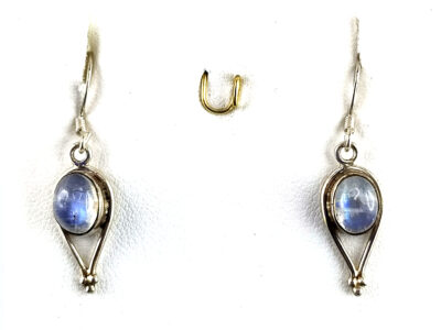 Boucles d'oreilles en pierre de lune et argent 925